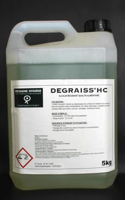 BRETAGNE HYGIENE 53 - DEGRAISS'HC - Produits d'hygiène, produits de nettoyage, produits d'entretien